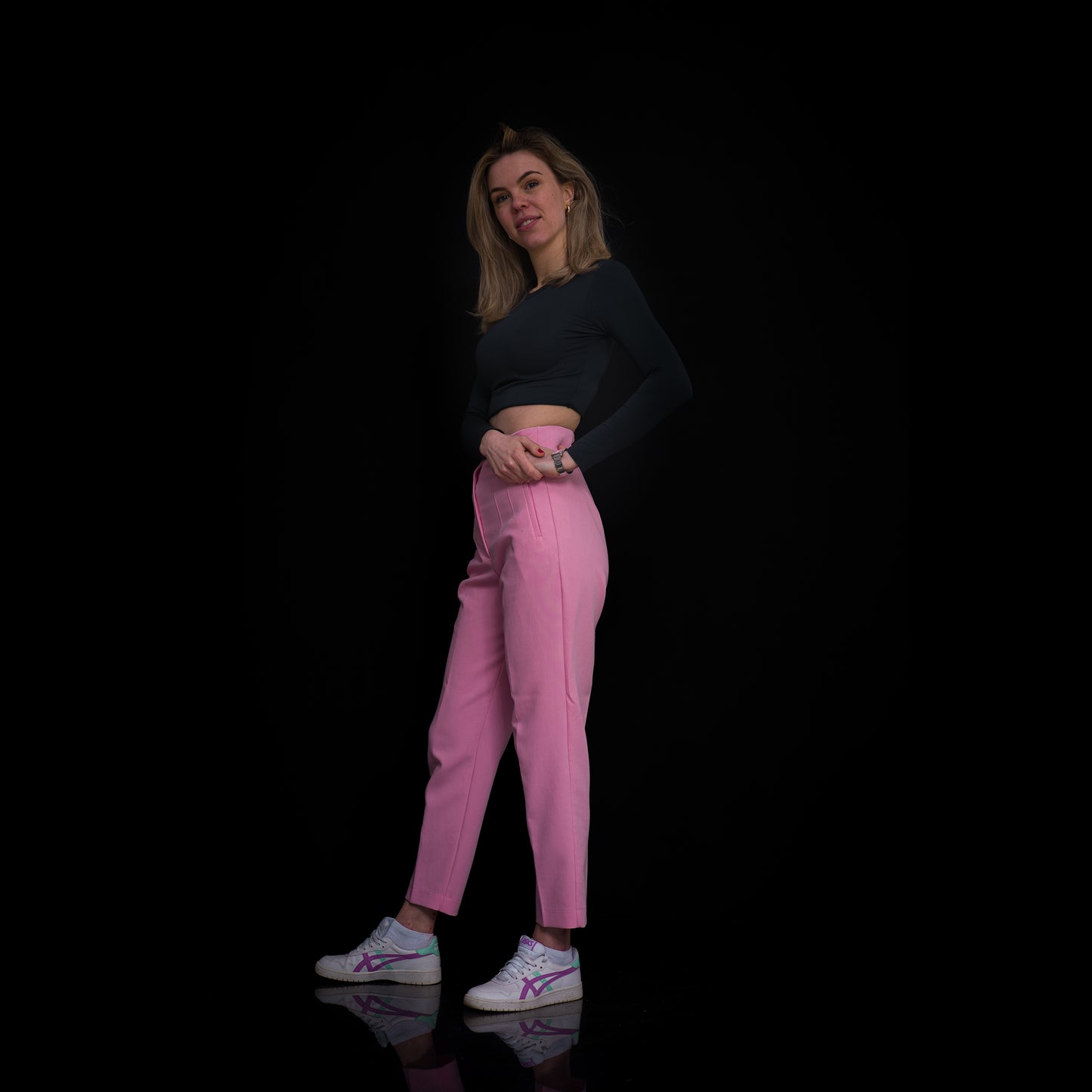 Skinny Cropped Langarm-Shirt aus Modal