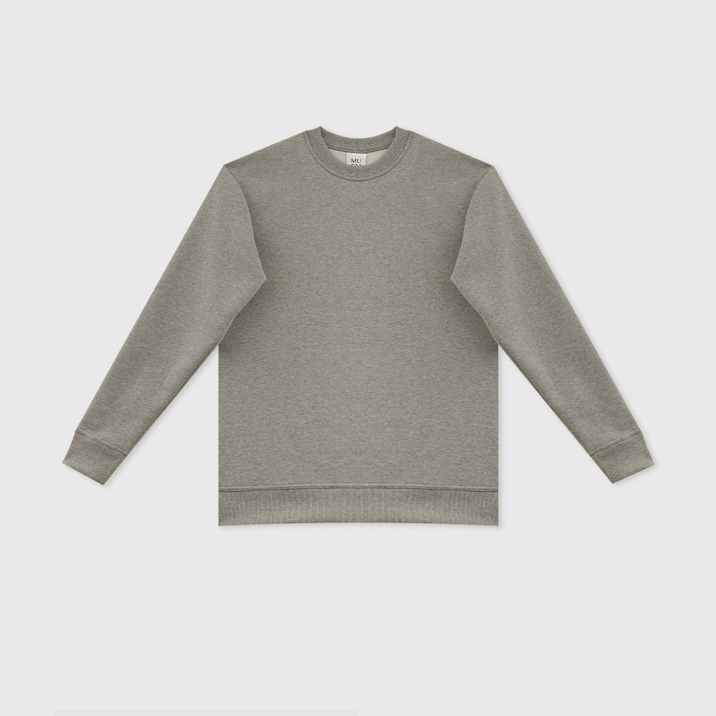 Graues Sweatshirt mit Plüsch innenseite