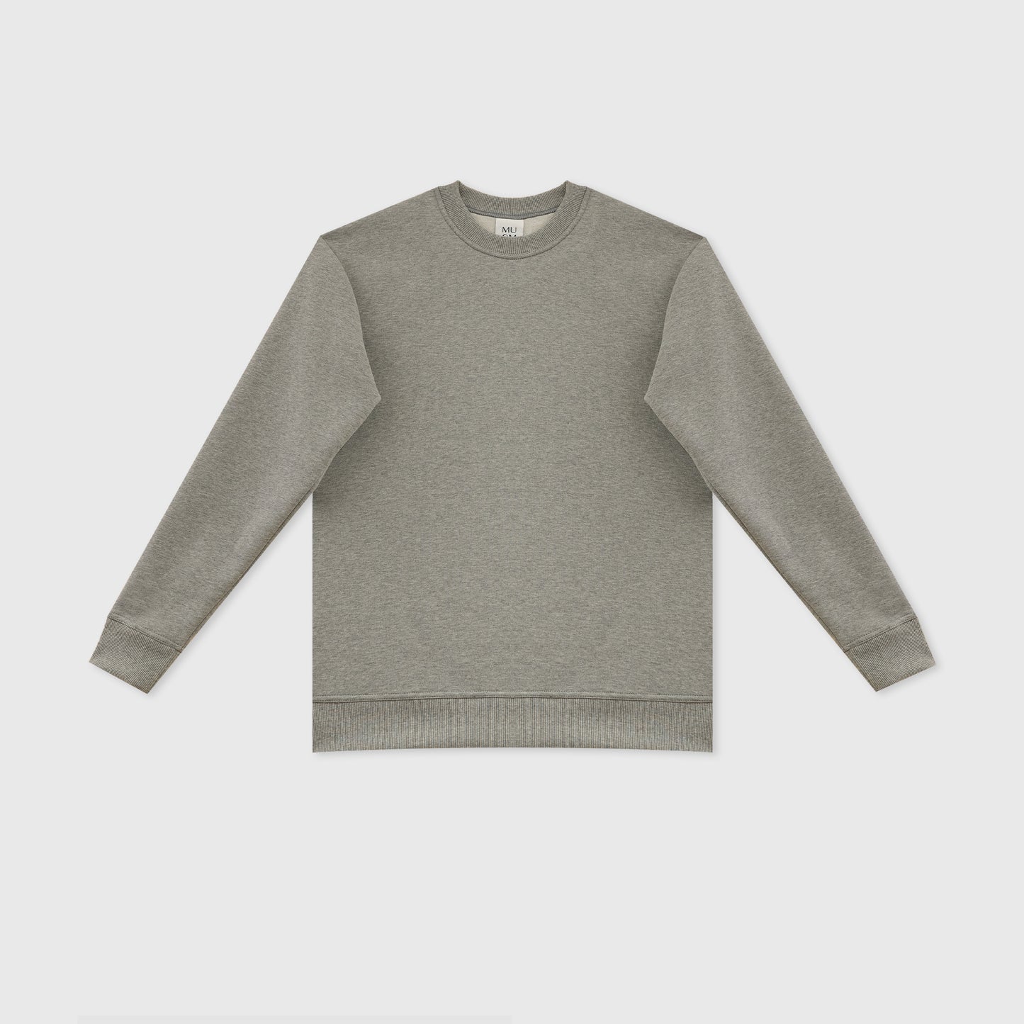 Graues Sweatshirt mit Plüsch innenseite