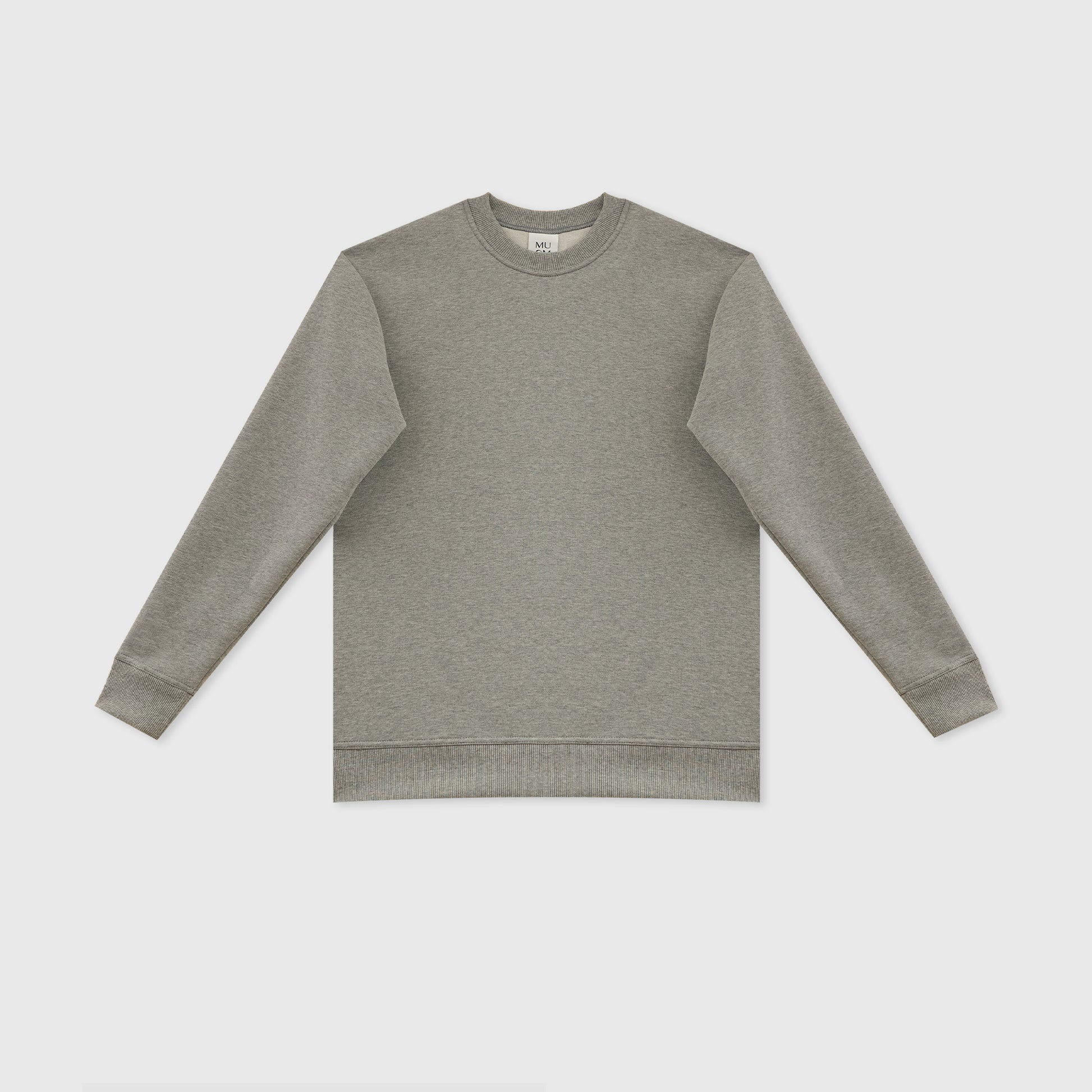 Graues Sweatshirt mit Plüsch innenseite