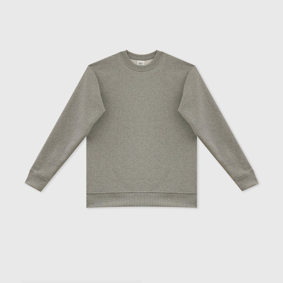Graues Sweatshirt mit Plüsch innenseite