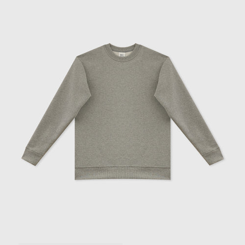 Graues Sweatshirt mit Plüsch innenseite