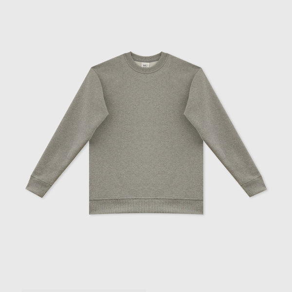 Graues Sweatshirt mit Plüsch innenseite