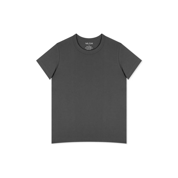 T-Shirt Dunkel Grau für Damen im Regular Stil