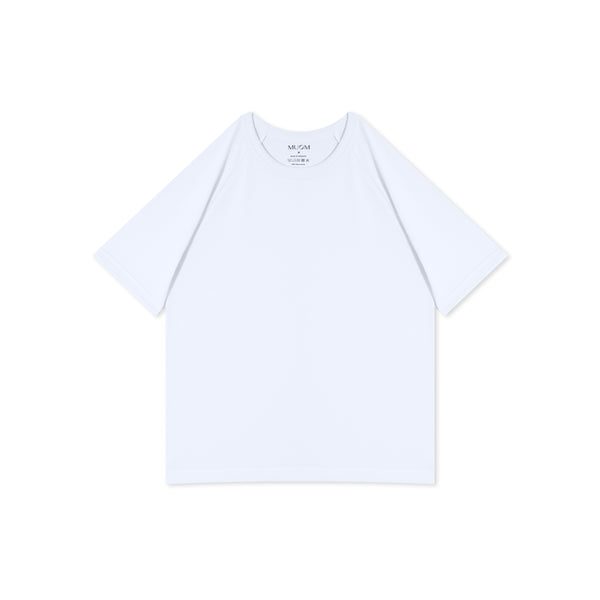 Raglan Herren Shirt in Weiß aus Baumwolle