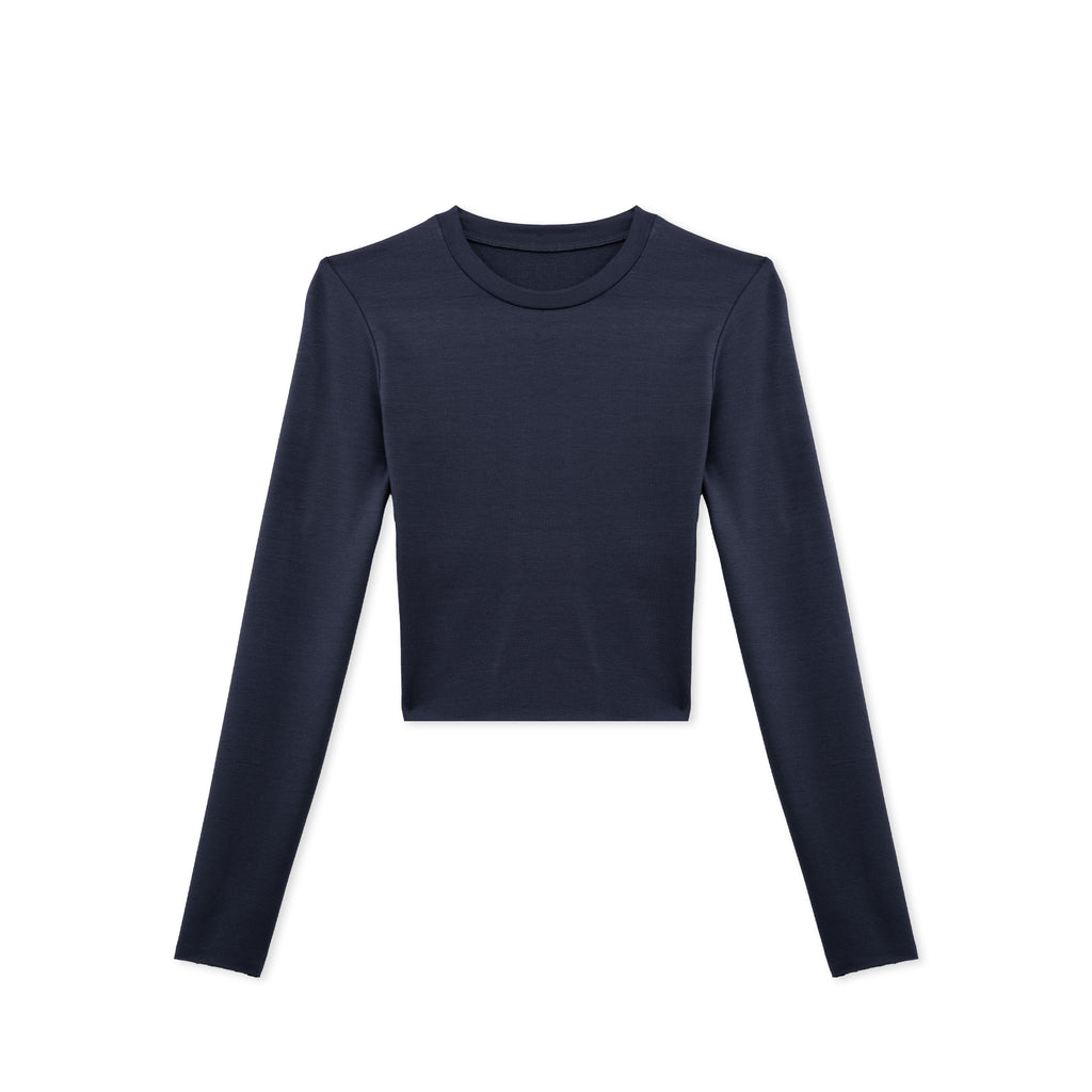 Skinny Cropped Langarm-Shirt aus Modal