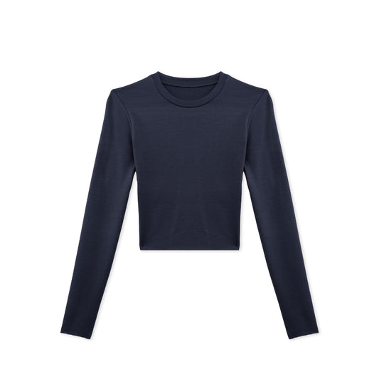 Skinny Cropped Langarm-Shirt aus Modal