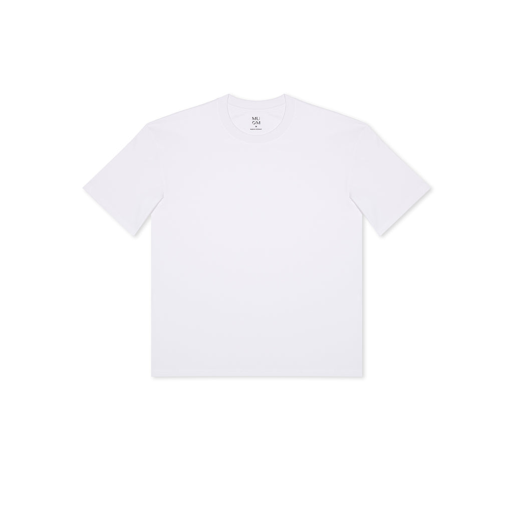 Basic T-Shirt in einem Relaxed Schnitt aus sehr hell weißem Garn