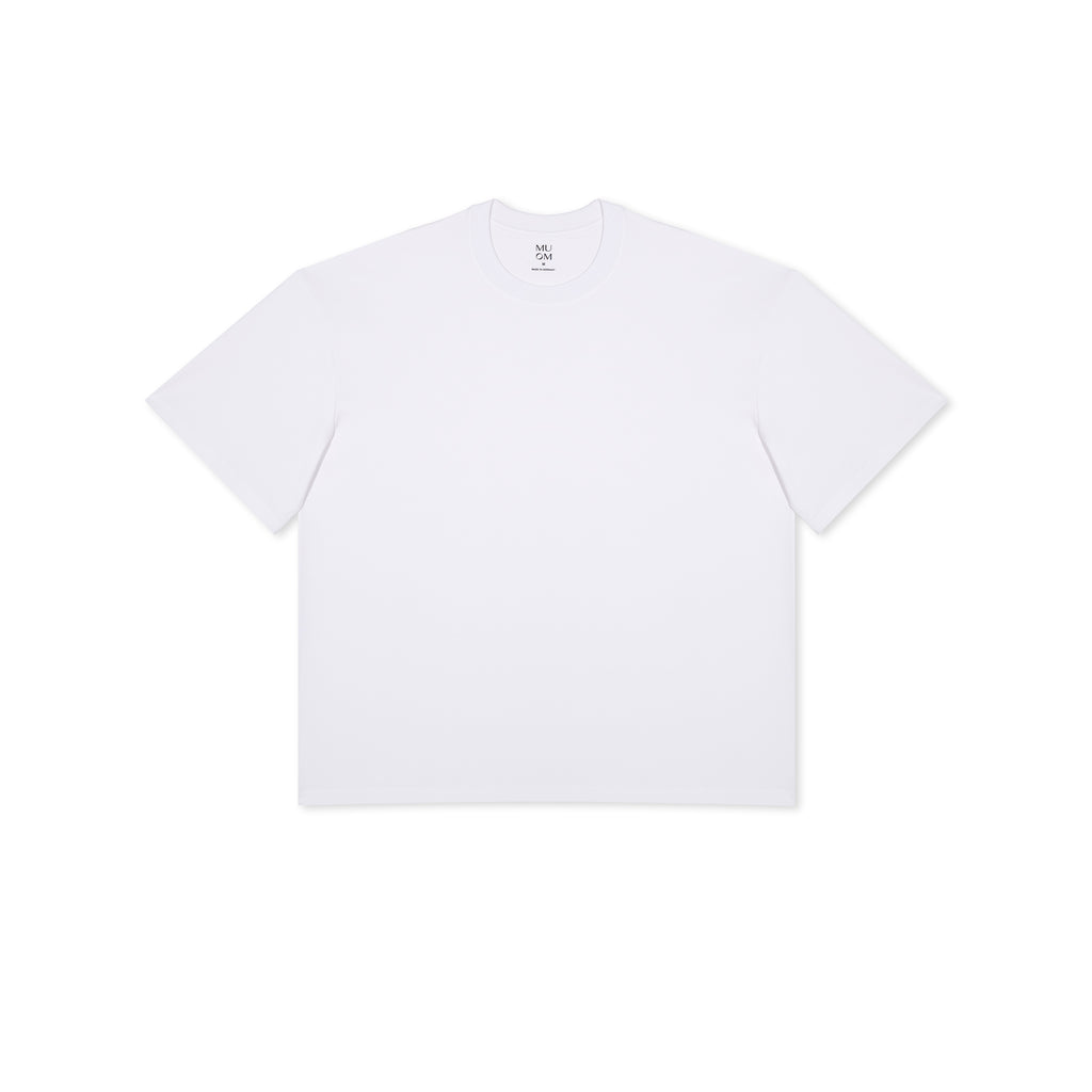 Heavy Oversized T-Shirt aus Pima Baumwolle für Herren in einem sehr hellen weiss