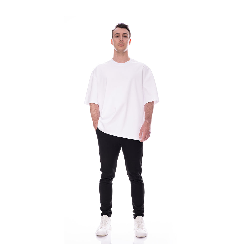 Frontansicht Pima-T-Shirt Herren Weiß