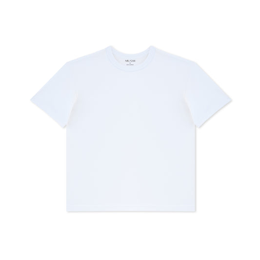 Weißes locker geschnittenes t-shirt